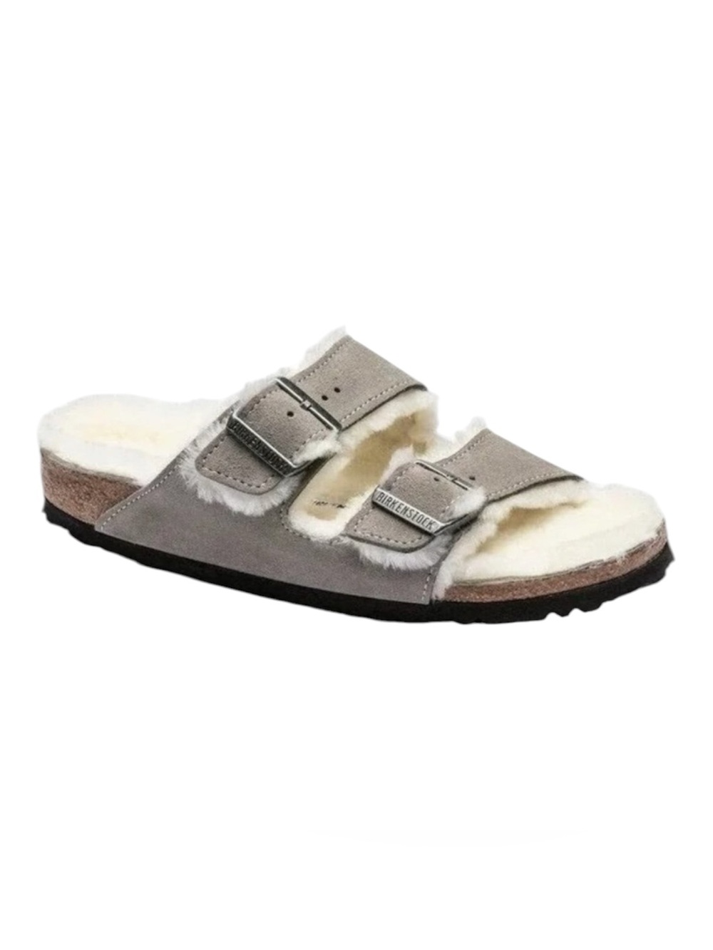 Birkenstock Arizona Shearling Sandals Size 40 US 9 Gray Suede